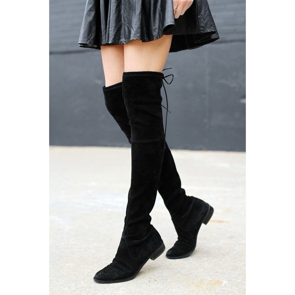 Stuart Weitzman Size 7.5 Lowland Suede Over the Knee Boots Designer Money Chic